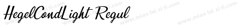 HegelCondLight Regul字体转换